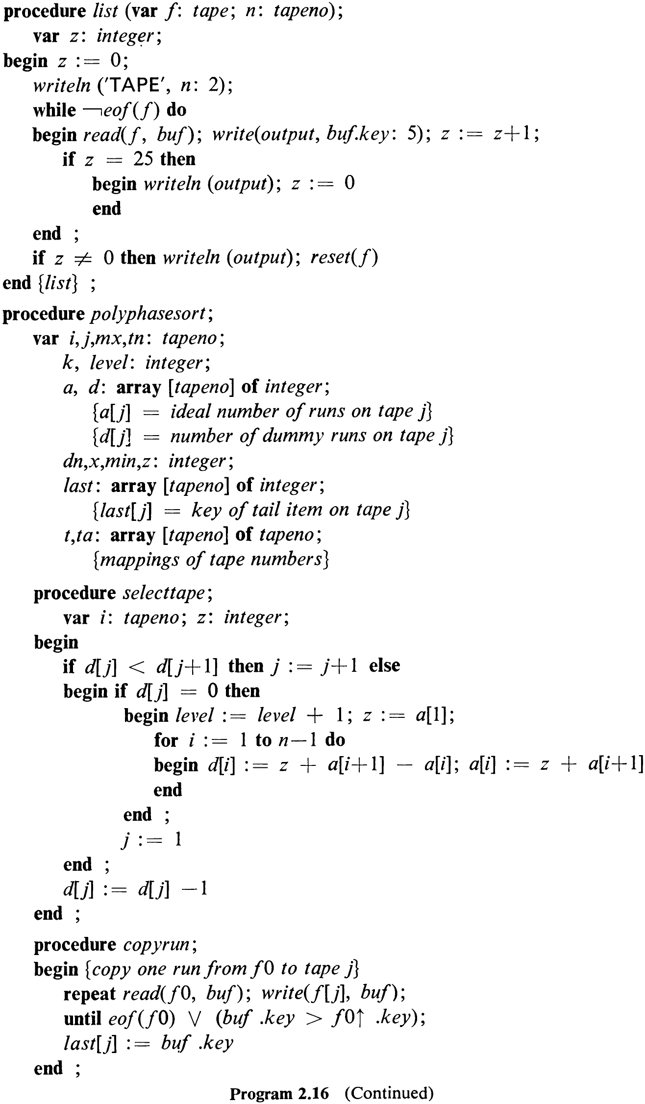 Program 2.16 (Continued)