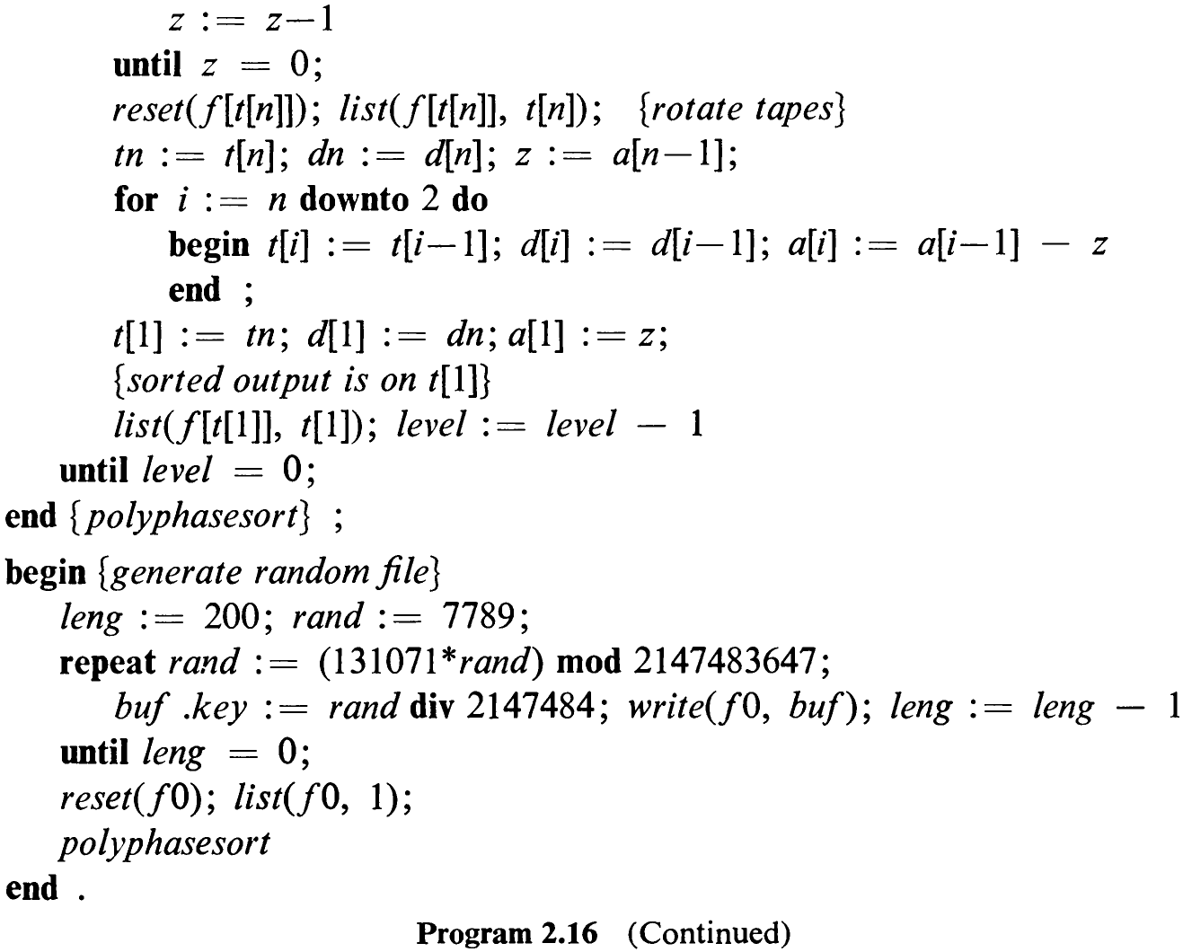Program 2.16 (Continued)