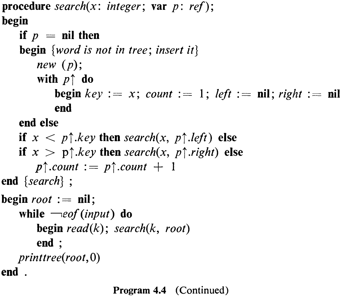 Program 4.4 (Continued)