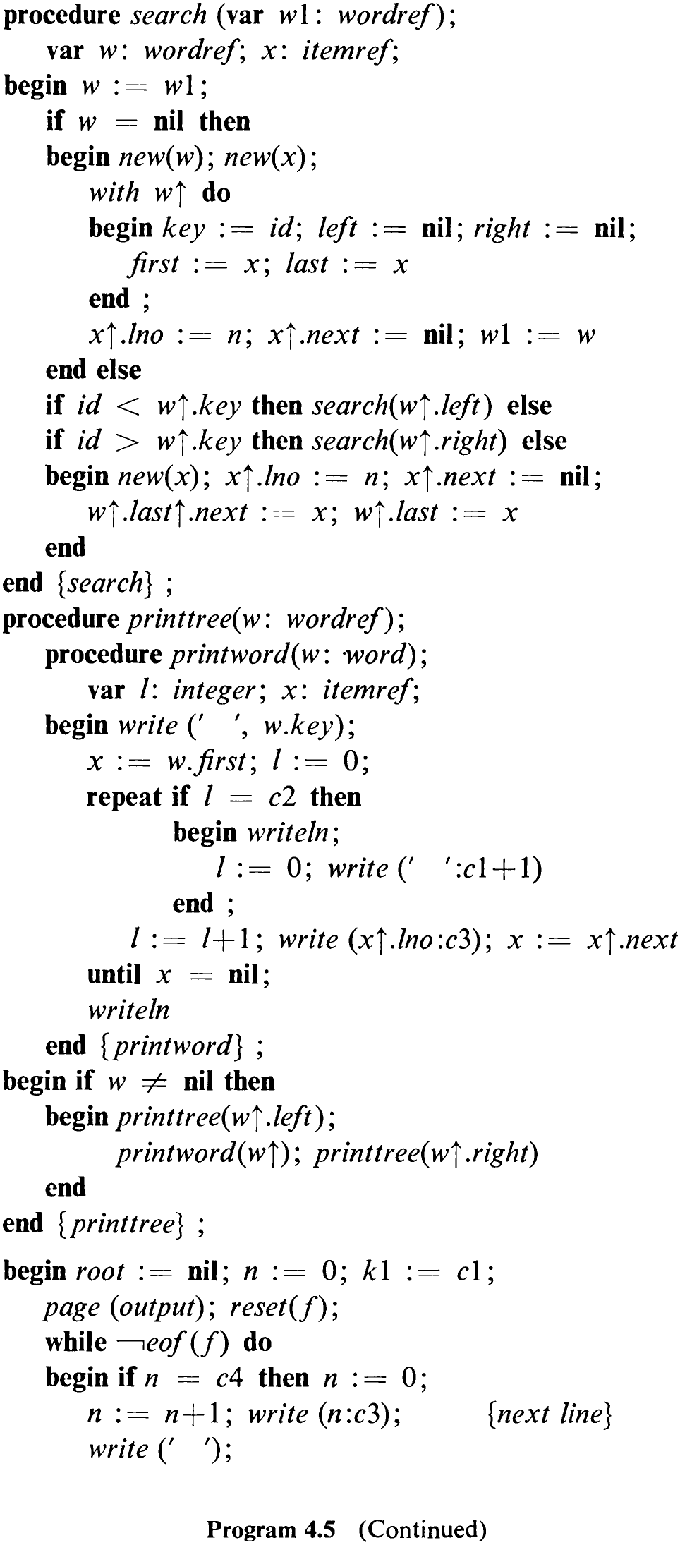 Program 4.5 (Continued)
