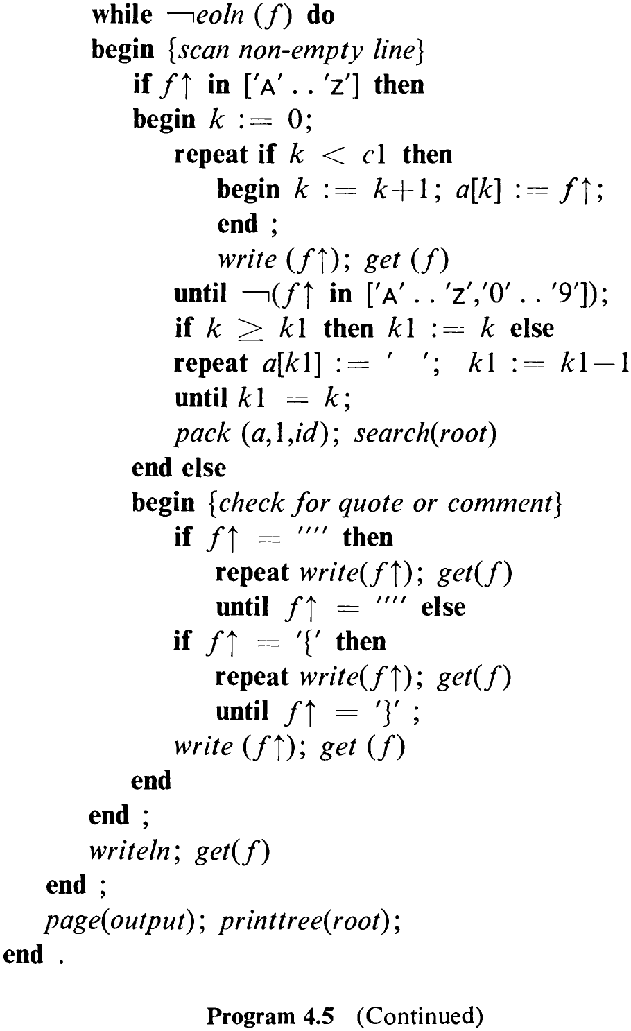 Program 4.5 (Continued)