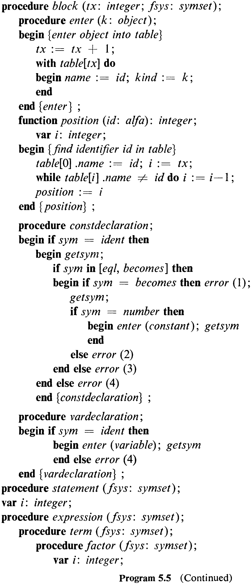 Program 5.5 (Continued)