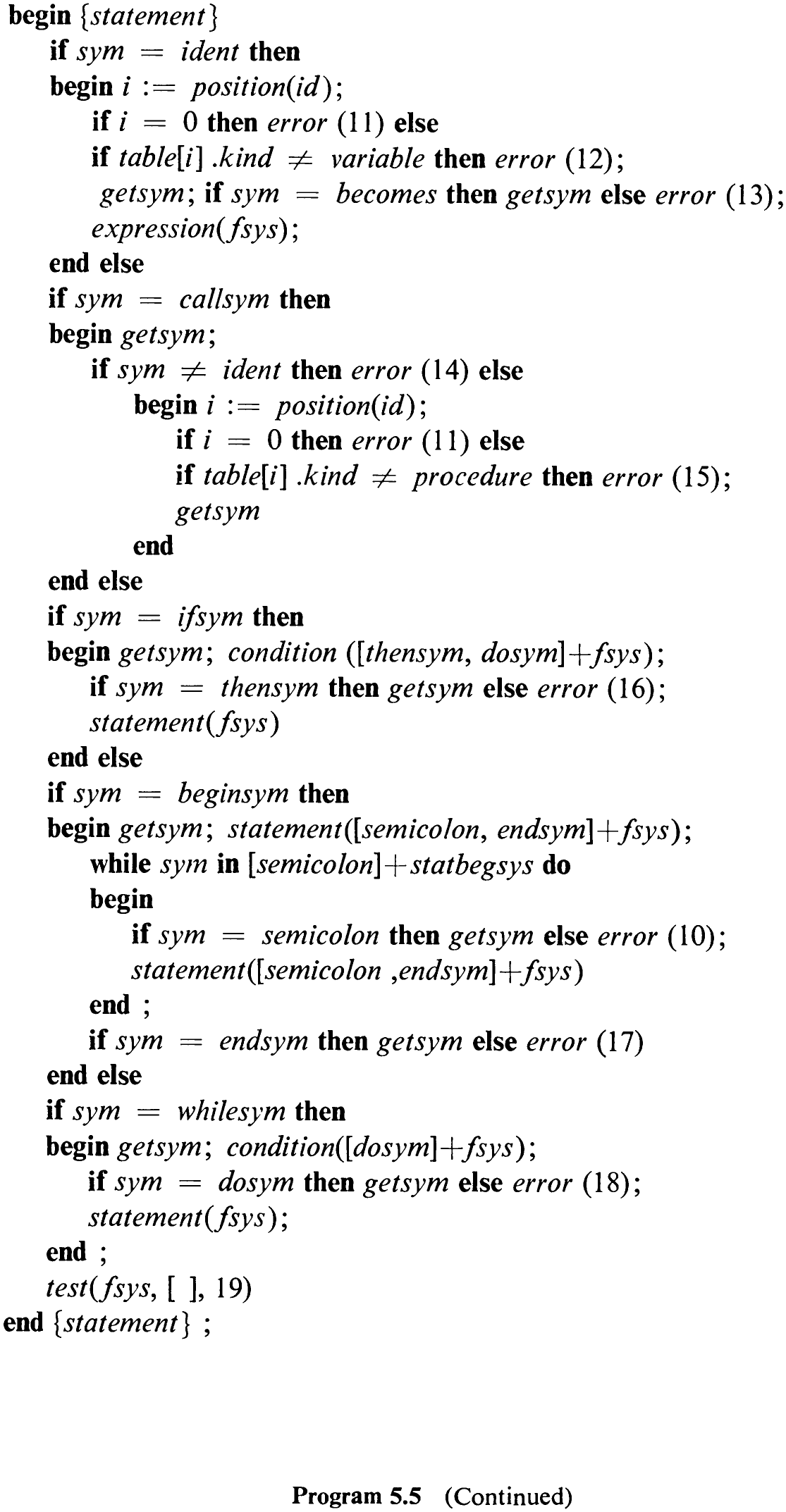 Program 5.5 (Continued)