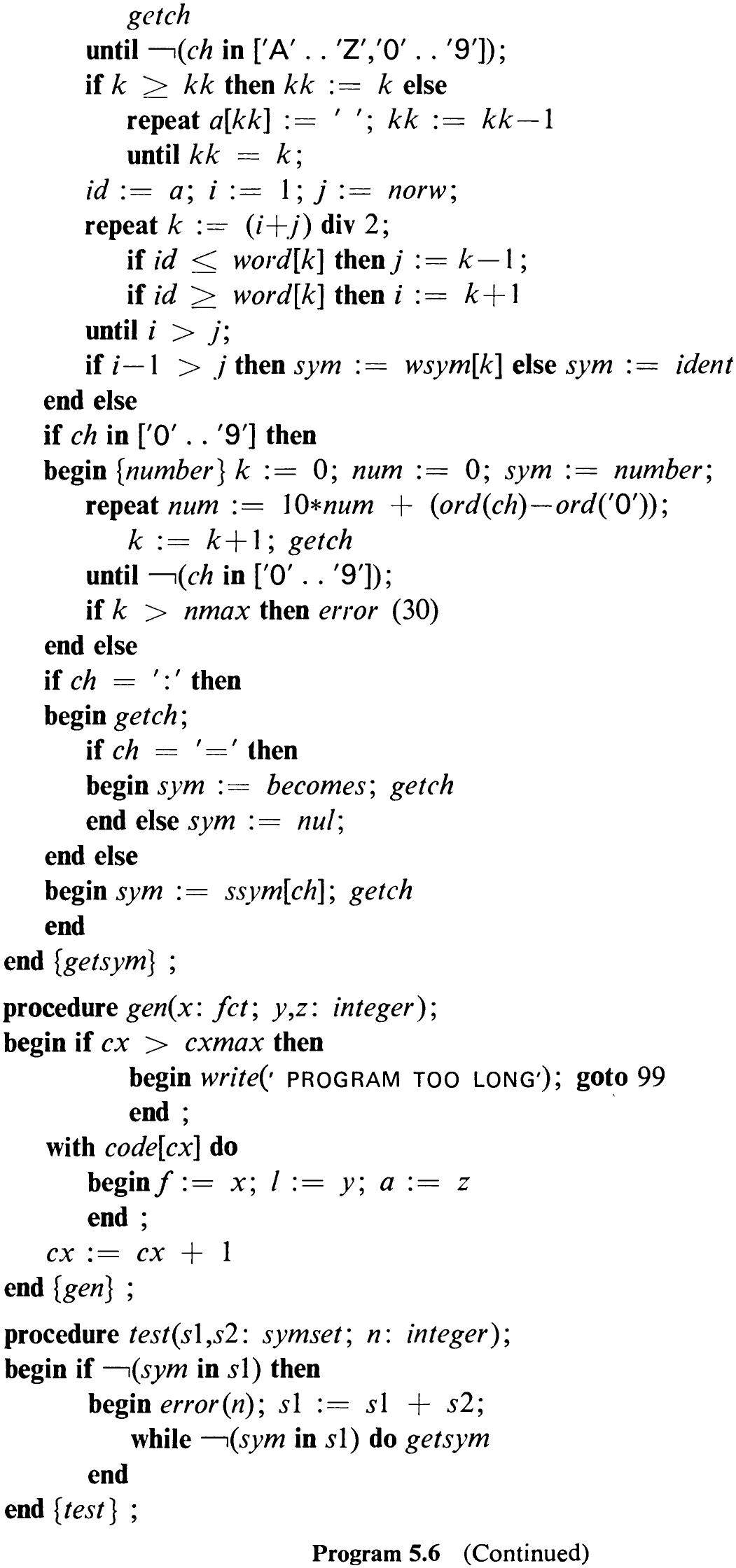 Program 5.6 (Continued)