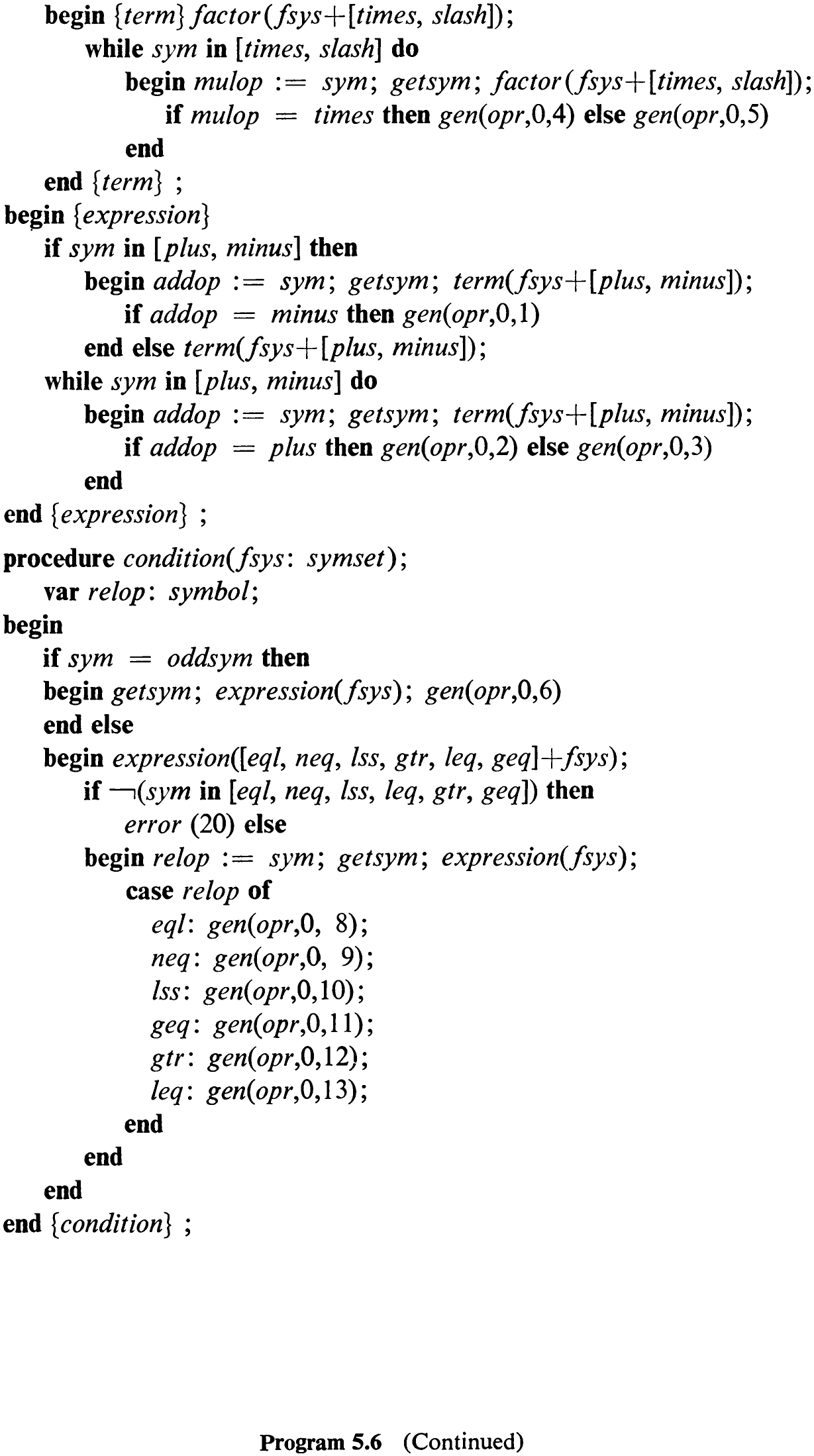 Program 5.6 (Continued)